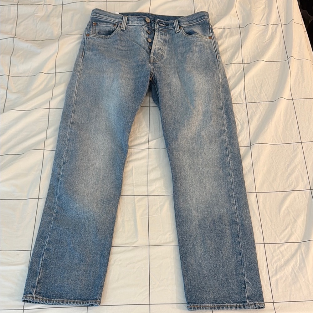 Levi's Premium 501 Blue Straight Jeans Classic Denim
